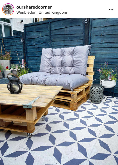 Patio Stencil for Easy DIY Concrete Makeovers 'Zaros'