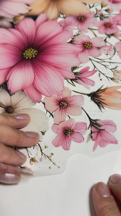 Spring Daisy Flowers Window Decal