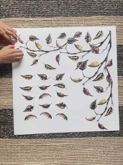 2x Autumn Leaves Decal Corners (2)