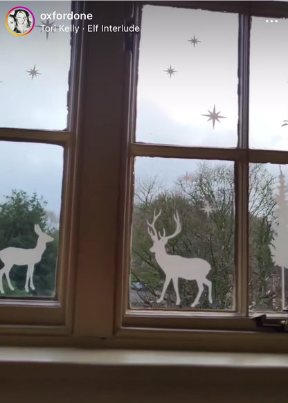 Stag & Forest Window Decal