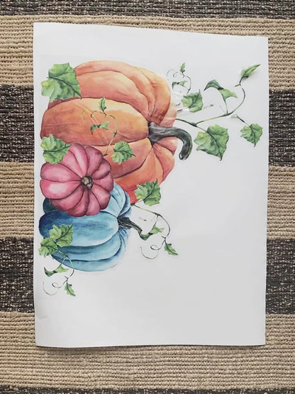 2x Pumpkin Corner Window Cling Decals