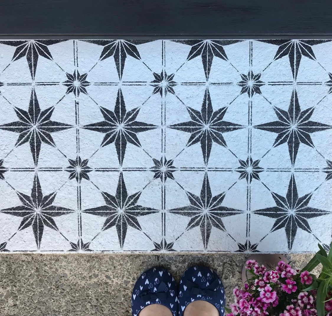 Patio Stencil for Easy DIY Concrete Makeovers 'Zarzis'