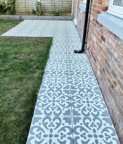 Tangier Patio Stencil - Square Slabs