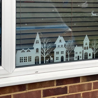 Christmas Village Window Decal