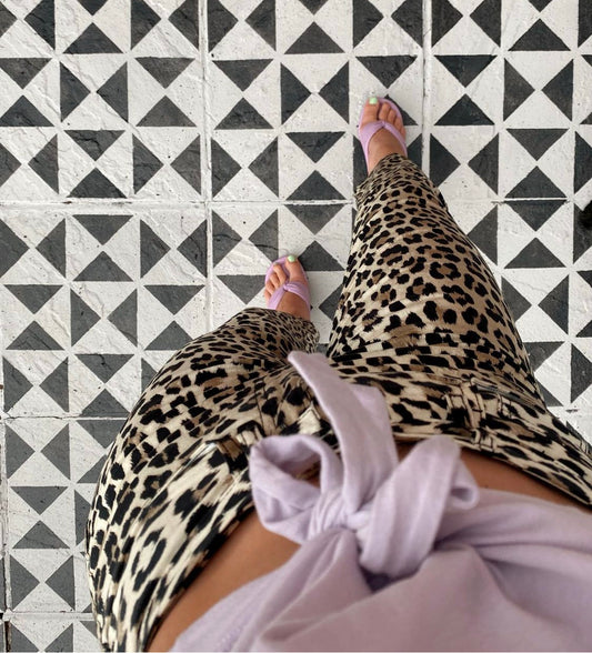 Geometric Patio Stencil for Decorative Outdoor Tile Patterns 'Samara'