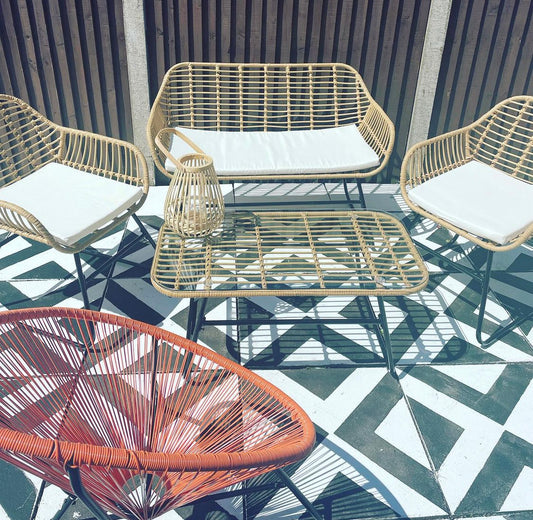 Patio Stencil for Affordable DIY Tile Effect 'Ksar'