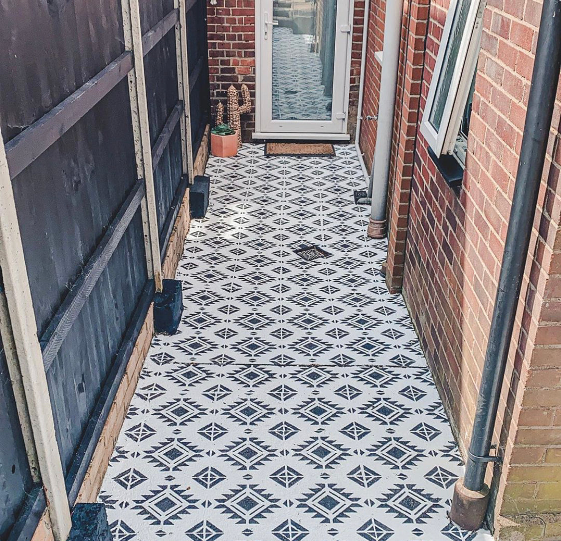 Patio Stencil for Simple DIY Patio Upgrades 'Pachuca'