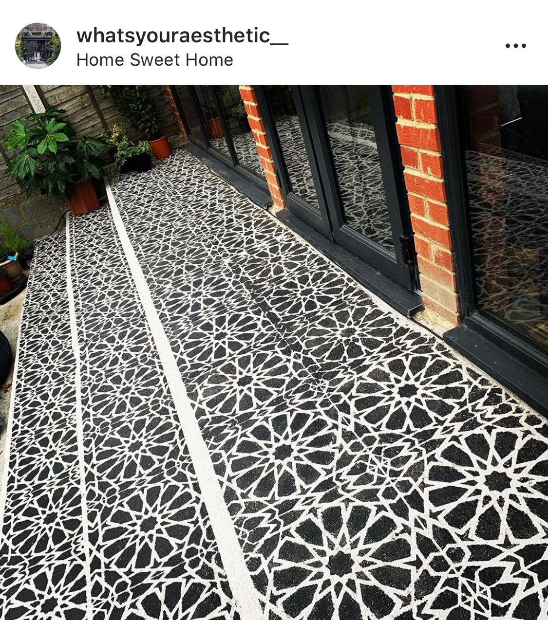 Patio Stencil for Concrete Floor Makeovers 'Zagora'
