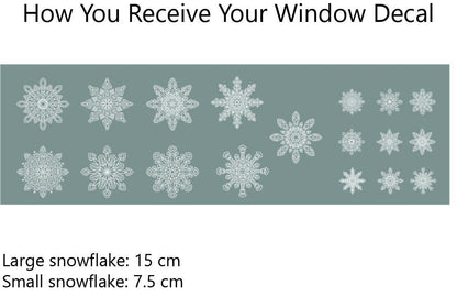 Decal 18 Snowflakes Christmas Window Decals Dizzy Duck Designs