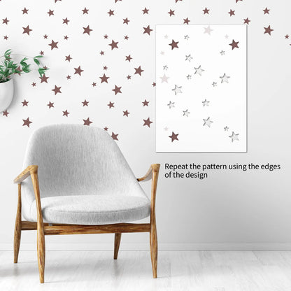 Stencil 5-POINT STAR CLUSTER Wall & Furniture Stencil Dizzy Duck Designs