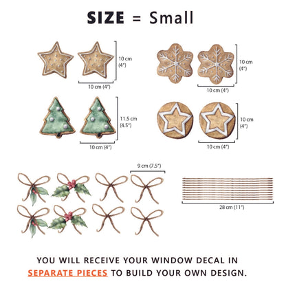 Decal 8 Christmas Cookie Window Decals Dizzy Duck Designs