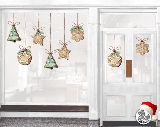 Decal 8 Christmas Cookies Shop Window Decals Dizzy Duck Designs