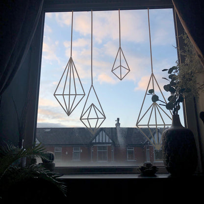 Decal 8 x Diamond Baubles Christmas Window Decals Dizzy Duck Designs