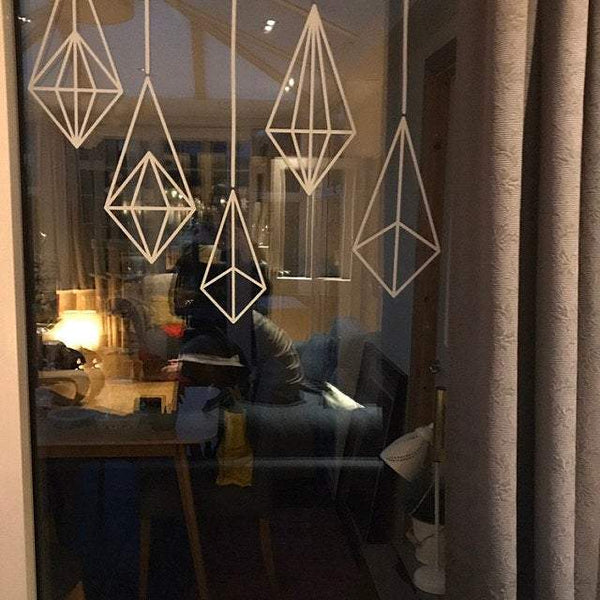 8 x Diamond Baubles Christmas Window Decals – Dizzy Duck Designs