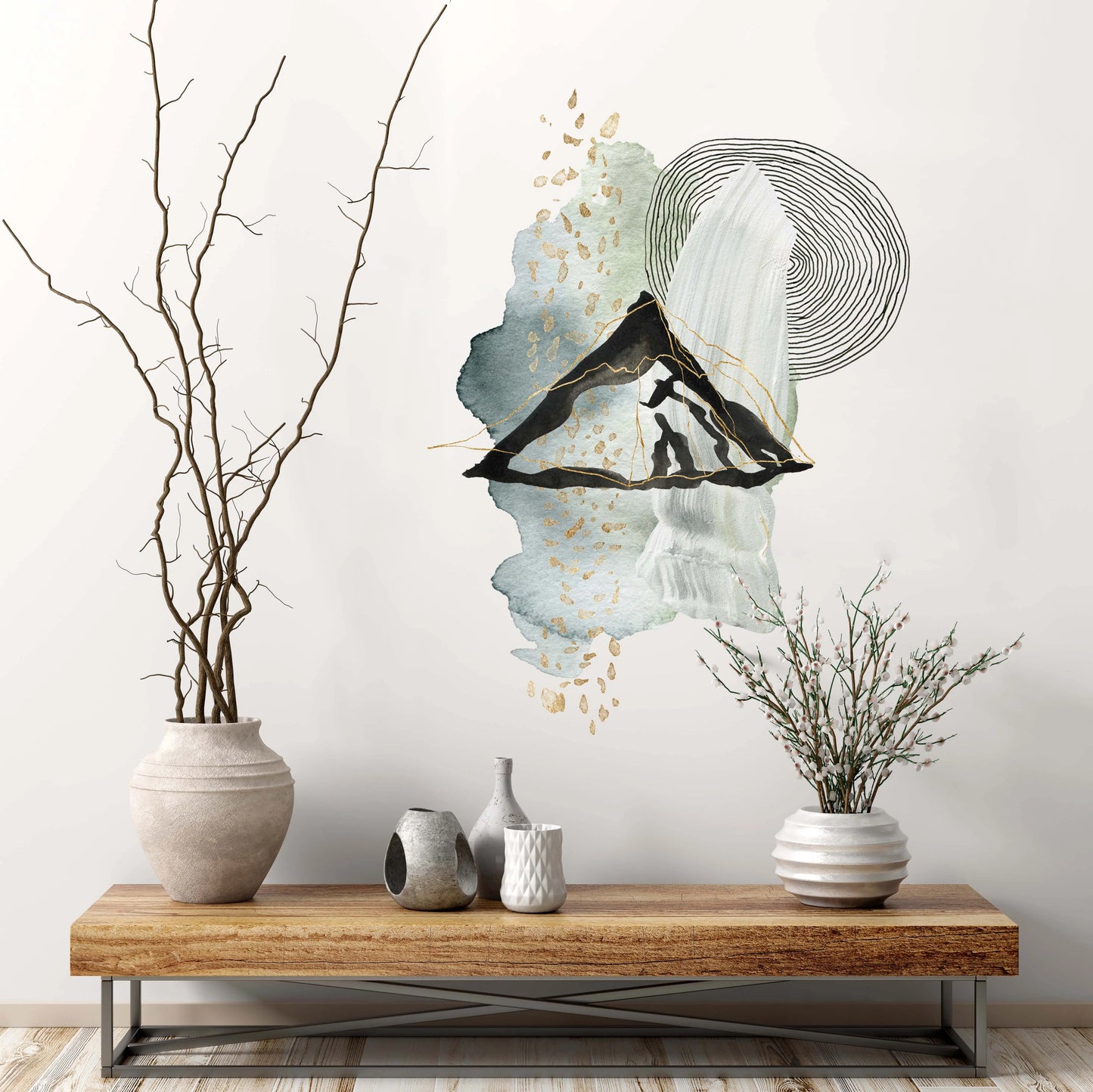 Wall Decal Abstract Mountain Wall Decal Dizzy Duck Designs