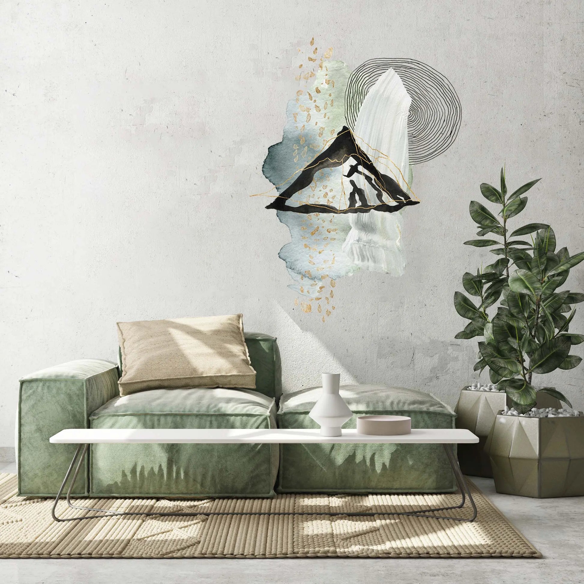 Wall Decal Abstract Mountain Wall Decal Dizzy Duck Designs