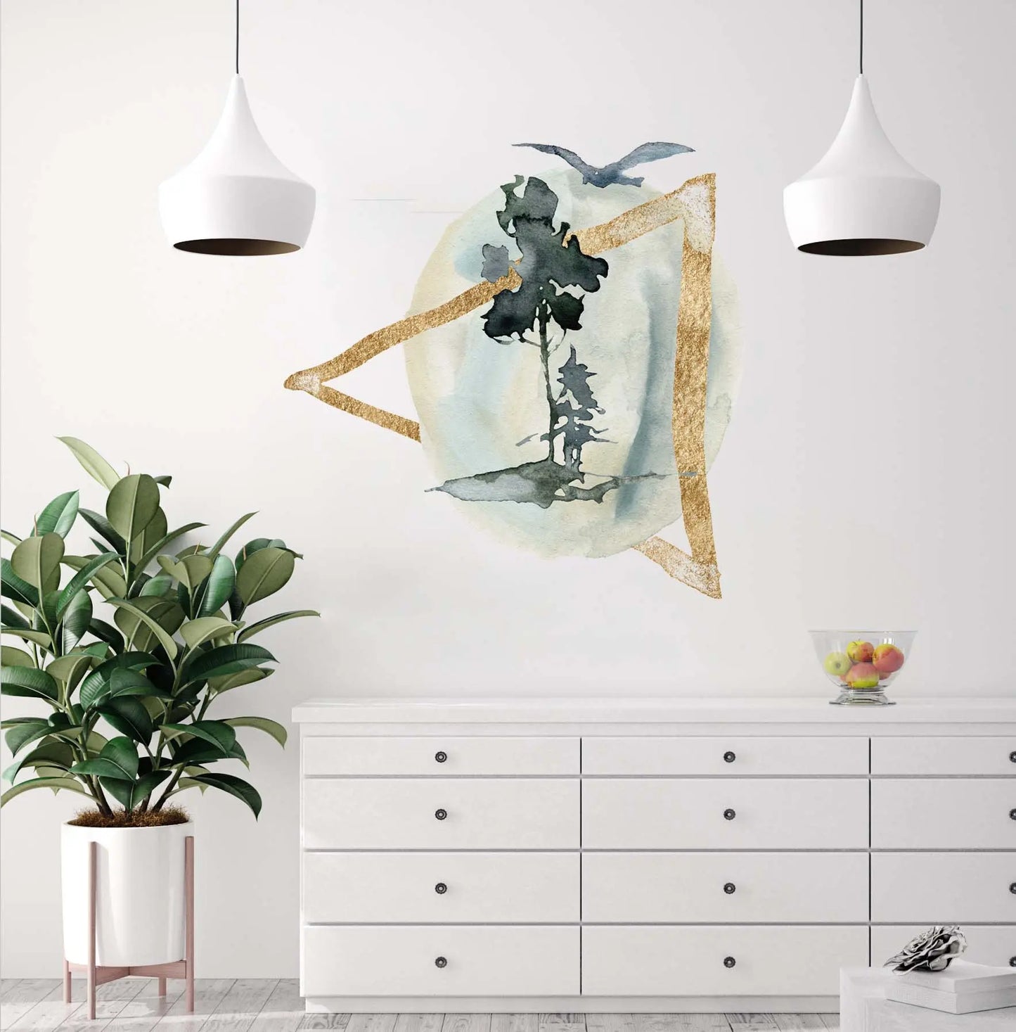 Wall Decal Abstract Tree Triangle Wall Decal Dizzy Duck Designs