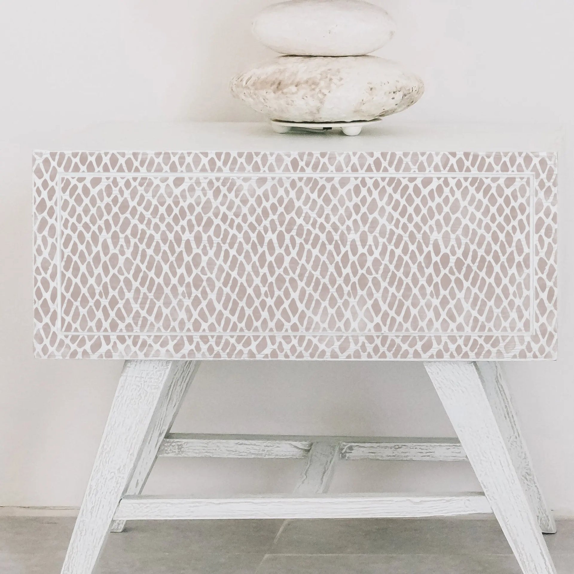 Alligator Print Furniture Stencil