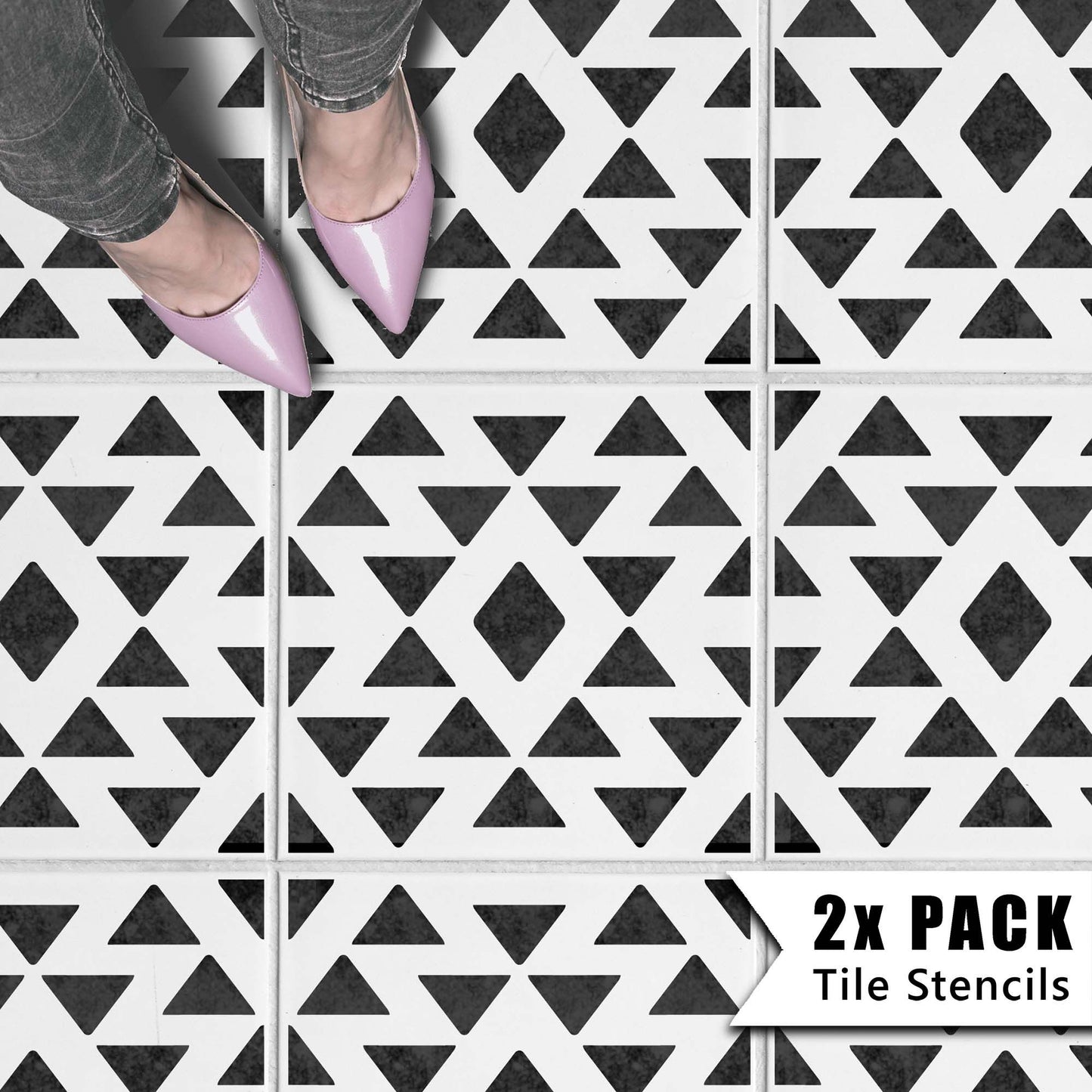 Aztec Tile Stencil – Dizzy Duck Designs