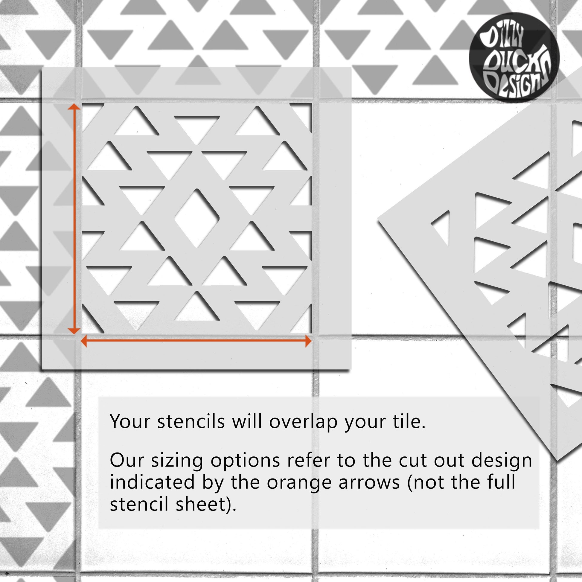 Aztec Tile Stencil – Dizzy Duck Designs