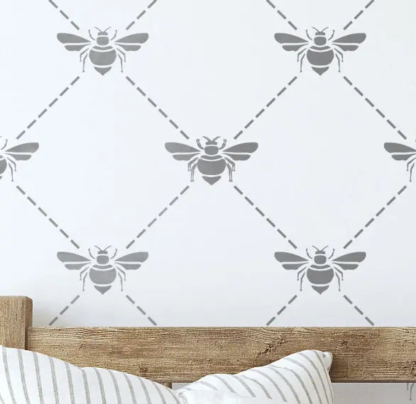 Bee Trellis Wall Stencil