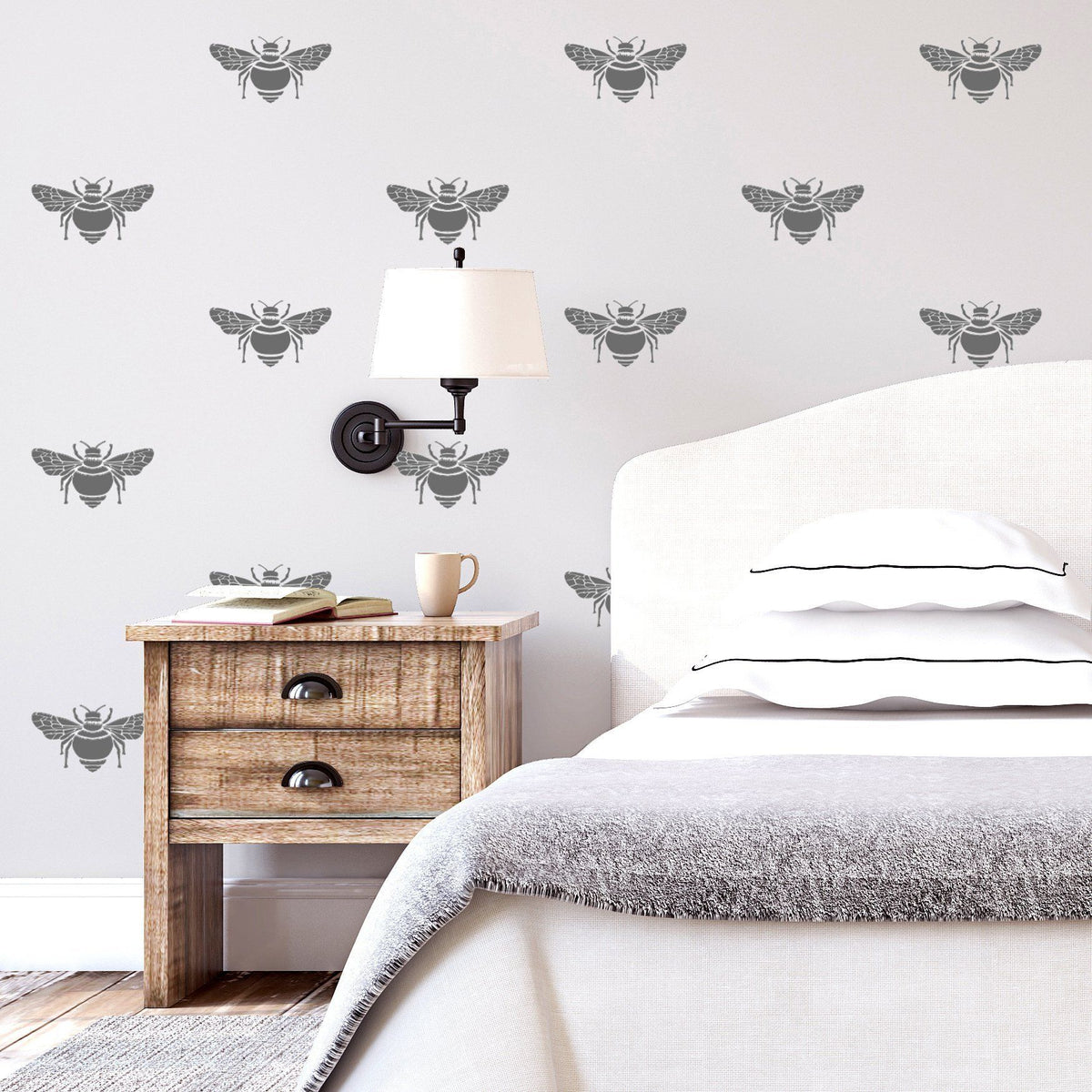Bee Allover Wall Stencil