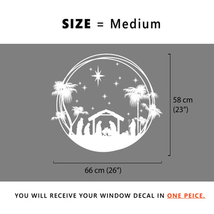 Decal Christmas Nativity Ring Window Decal Dizzy Duck Designs