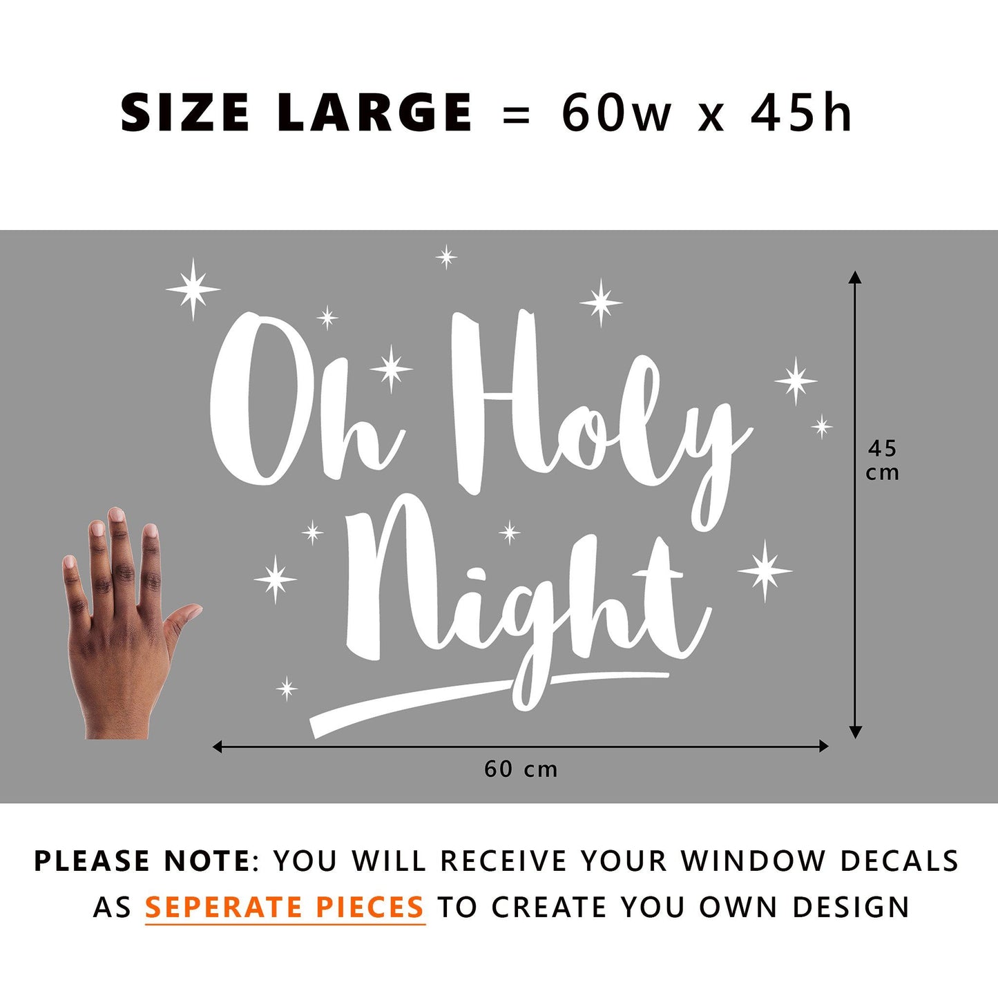 Decal Christmas Oh Holy Night Window Decal Dizzy Duck Designs
