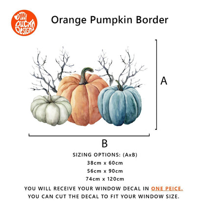 Decal Copy of Orange Pumpkin Crow Border Dizzy Duck Designs