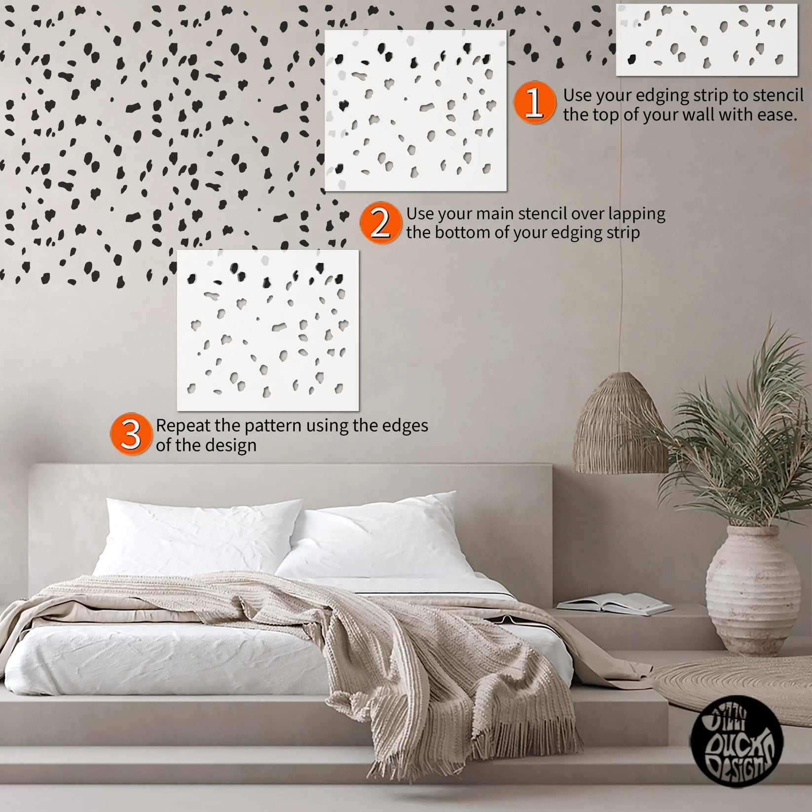 Dalmatian Spot Wall Stencil – Dizzy Duck Designs