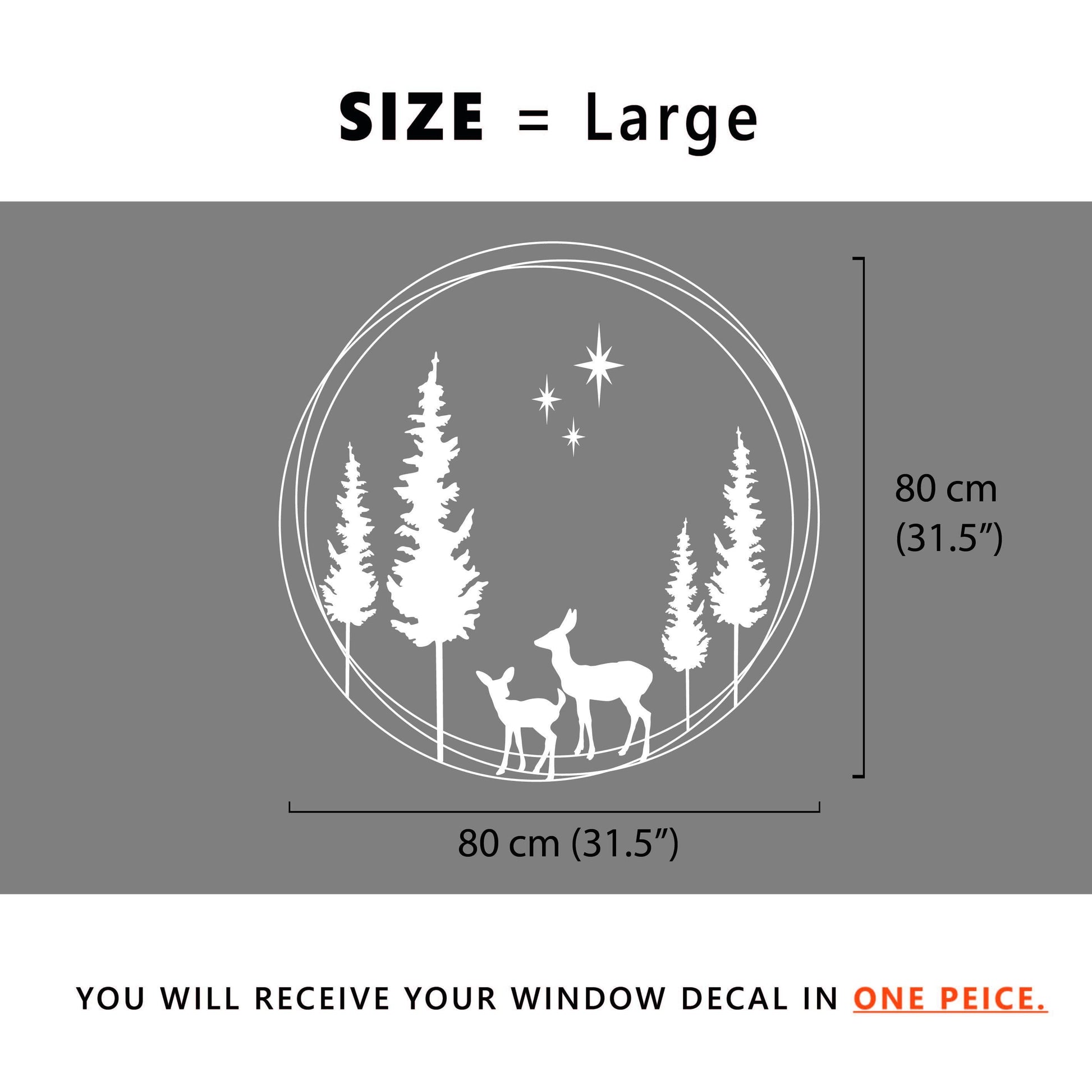 Decal Deer Ring Window Decal Dizzy Duck Designs