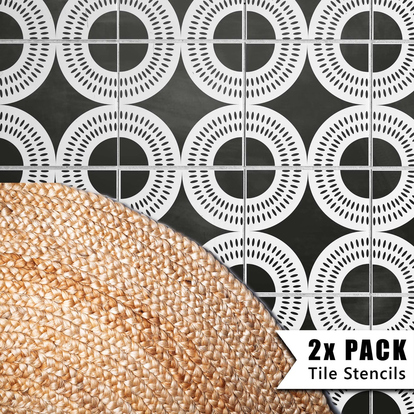 Stencil Desert Sands Tile Stencil Dizzy Duck Designs