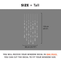 Diamond Bauble Christmas Window Decal Panel – Dizzy Duck Designs