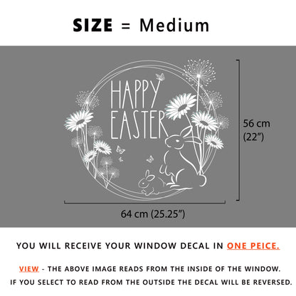 Decal Easter Bunny Ring Window Decal Dizzy Duck Designs