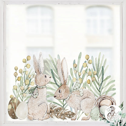 Decal Easter Bunny Willow Window Decal Dizzy Duck Designs