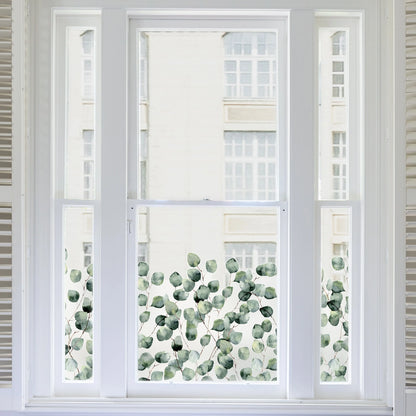 Privacy Window Eucalyptus Frosted Window Privacy Border Dizzy Duck Designs