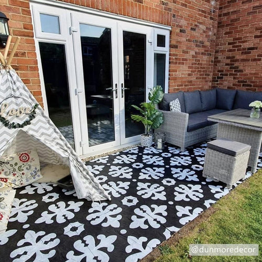 Florence Patio Stencil - Square Slabs - Dizzy Duck Designs
