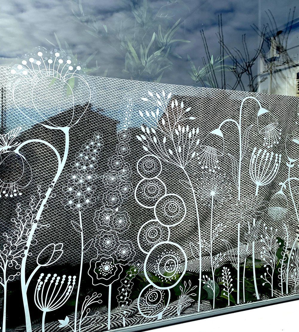 Decal Flowers Border Window Decal Dizzy Duck Designs