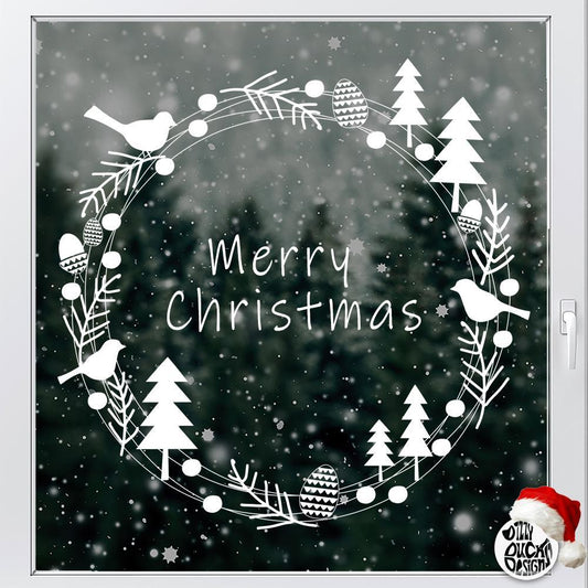Decal Forest Christmas Window Decal Dizzy Duck Designs
