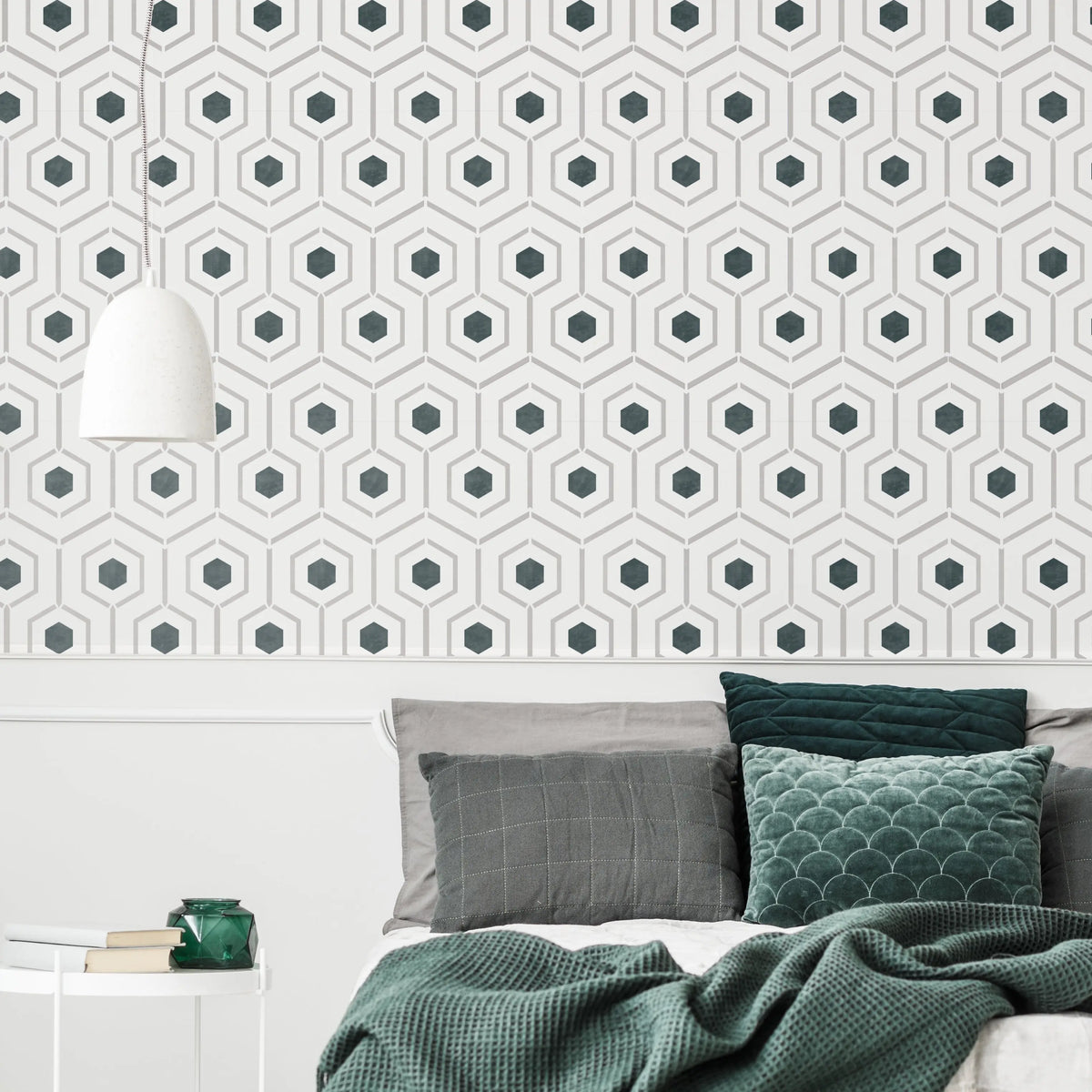 HICKS HEXAGON Wall Stencil – Dizzy Duck Designs
