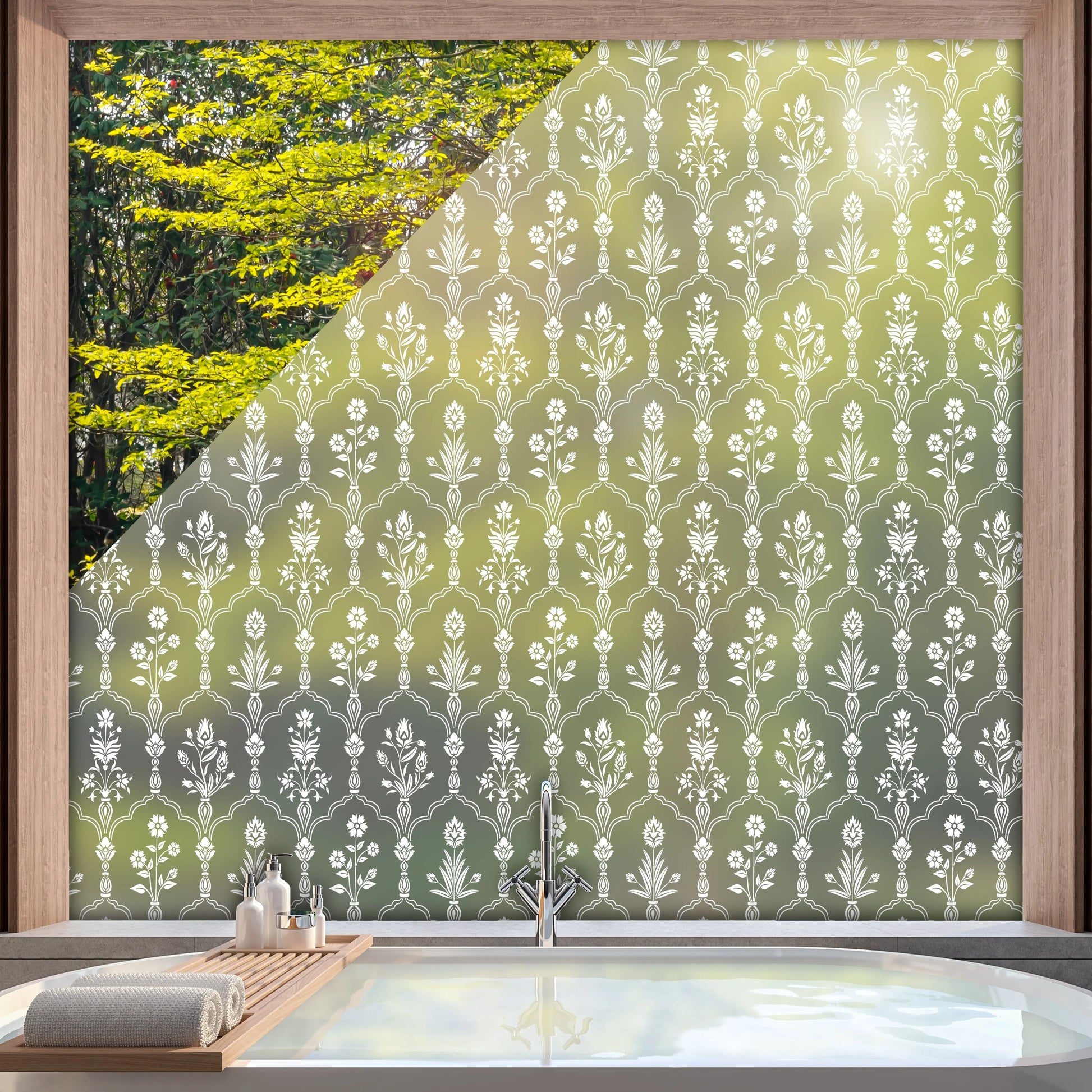 Privacy Window Hamedan Frosted Window Privacy Panel Dizzy Duck Designs