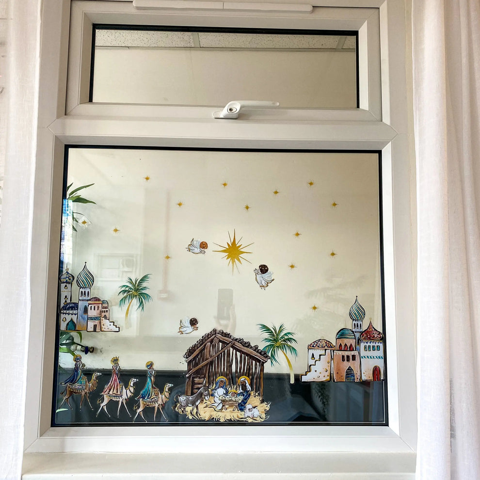Holy Night Nativity Window Decal Set – Dizzy Duck Designs