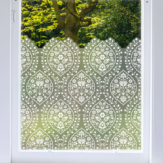 Privacy Window Isfahan Frosted Window Privacy Border Dizzy Duck Designs