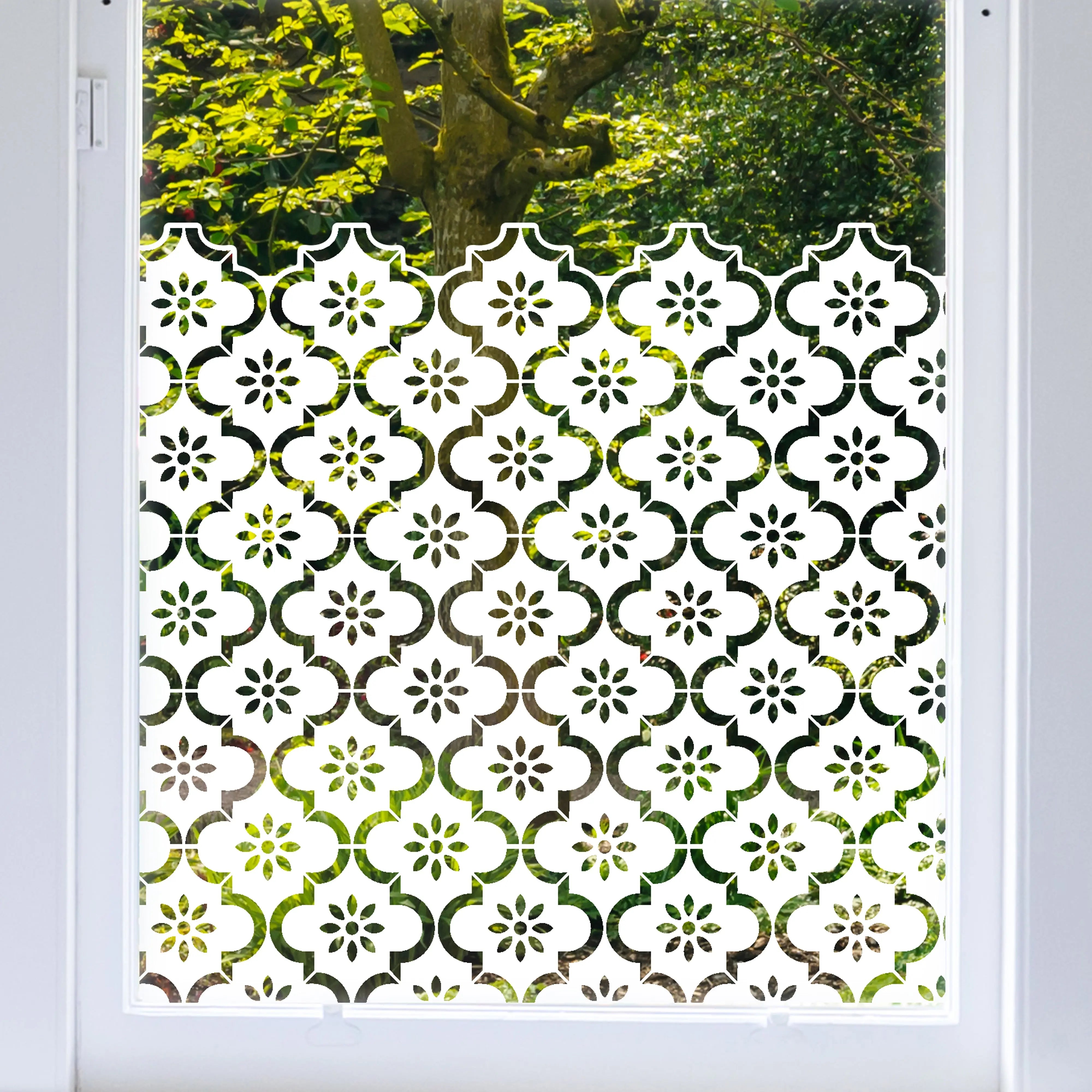 Jannah Clear Window Privacy Border (White) – Dizzy Duck Designs