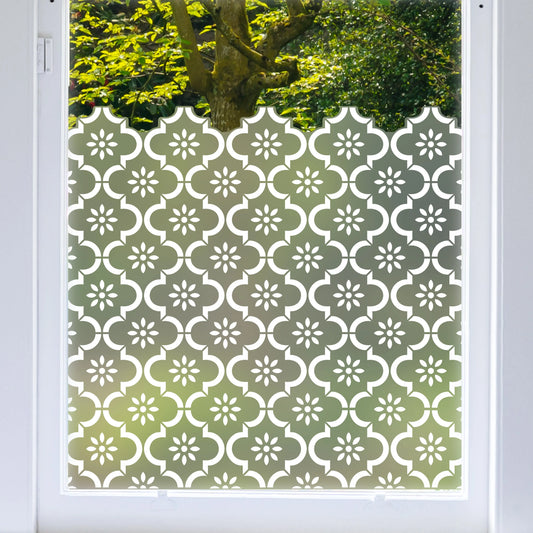 Privacy Window Jannah Frosted Window Privacy Border Dizzy Duck Designs
