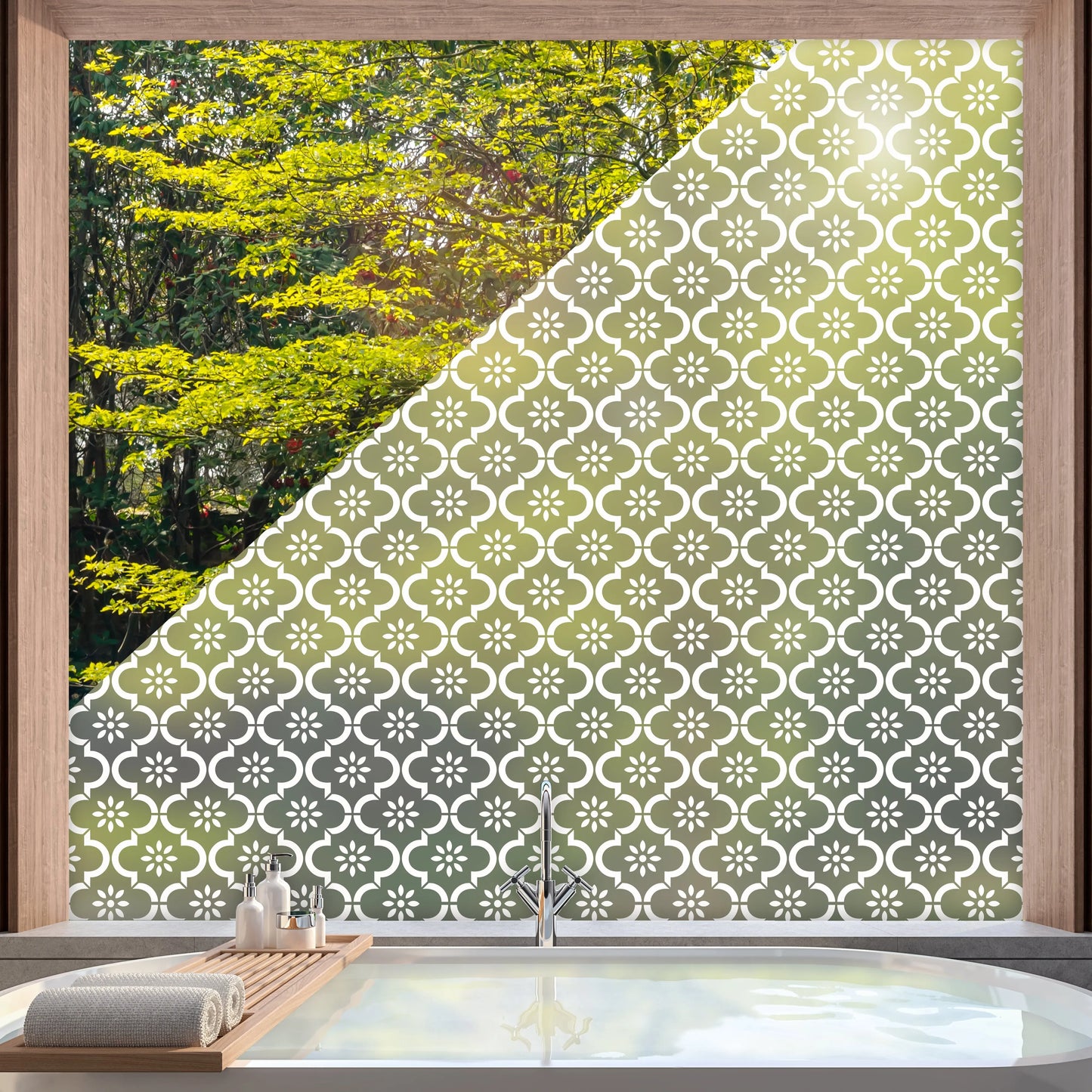 Privacy Window Jannah Frosted Window Privacy Panel Dizzy Duck Designs