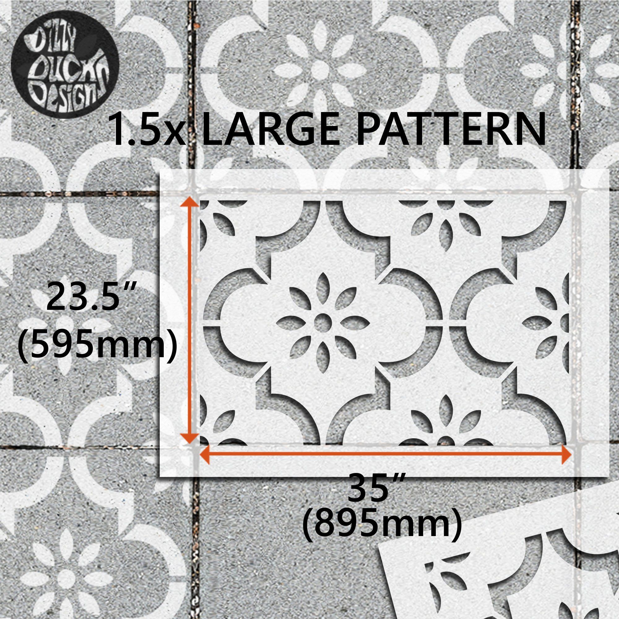 Jannah Patio Stencil - Rectangle Slabs – Dizzy Duck Designs