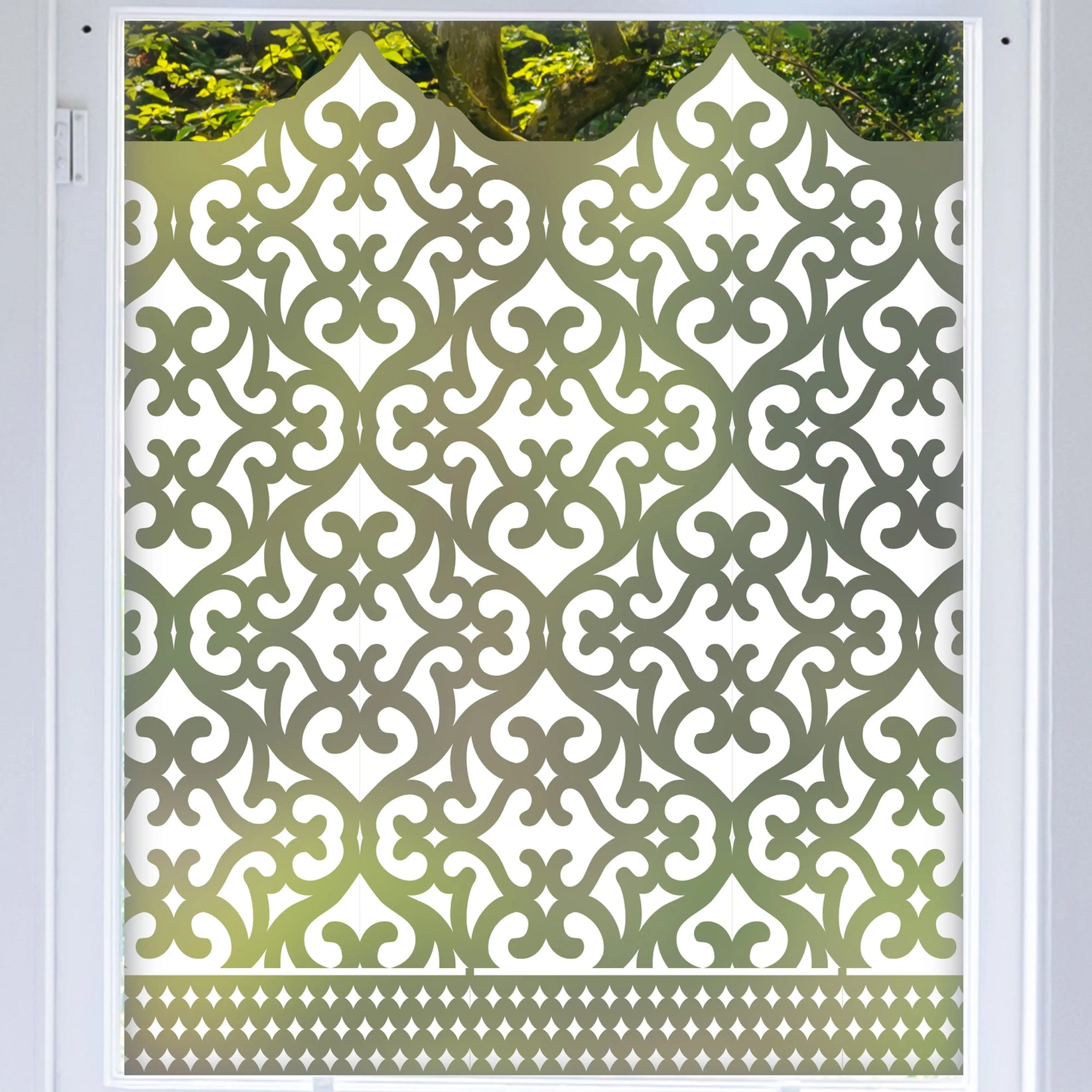 Karachi Frosted Window Privacy Border – Dizzy Duck Designs