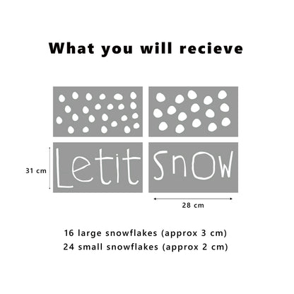 Decal Let It Snow Christmas Window Decal Dizzy Duck Designs
