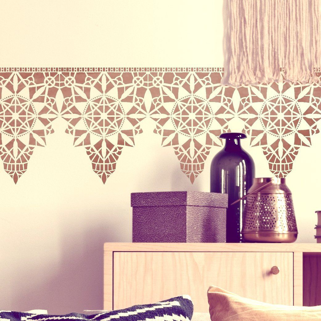 MACRAME Border Stencil